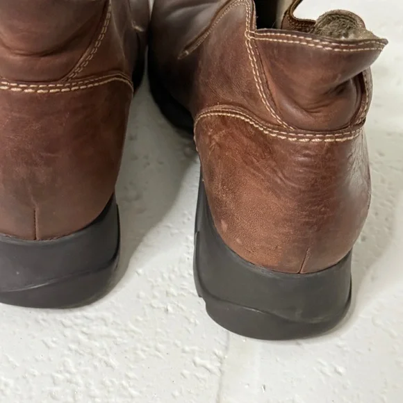 Timberland Brown Leather Ankle Boots Women’s Size 9 Smart Comfort Slip-On - Picture 5 of 16